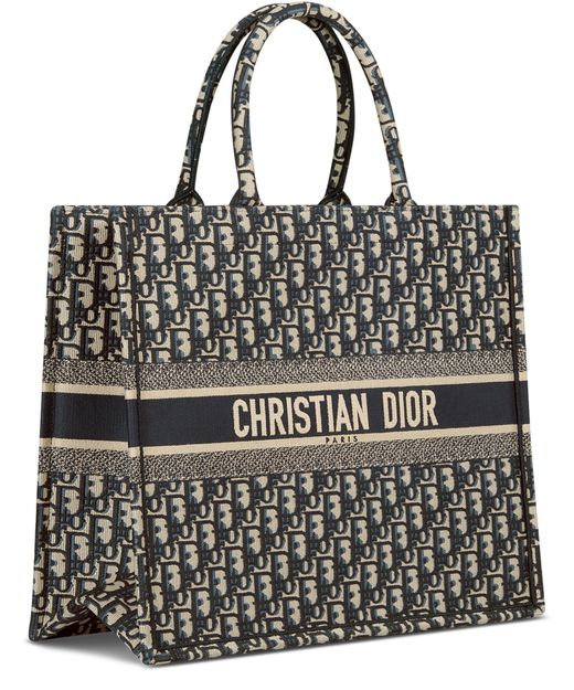 Dior Large Dior Book Tote in 828 Blue/Multic — view 2