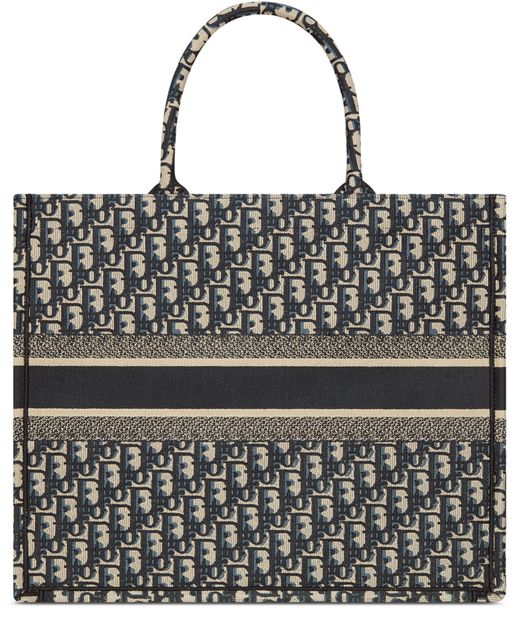 Dior Large Dior Book Tote in 828 Blue/Multic — view 3