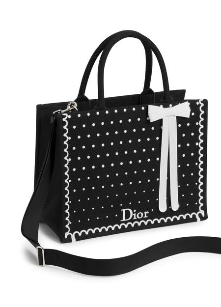 Dior Medium Dior Book Tote with Strap in 911 Nero/Multic — view 2