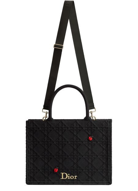 Dior Medium Dior Book Tote with Strap in 911 Nero/Multic — view 3