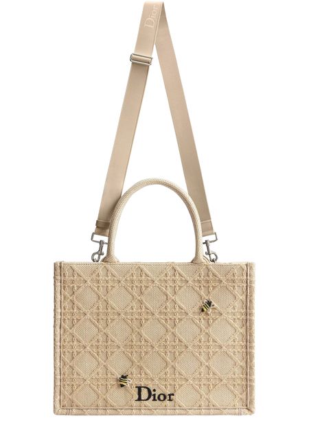 Dior Medium Dior Book Tote with Strap in 918 Beige/Multi — view 2