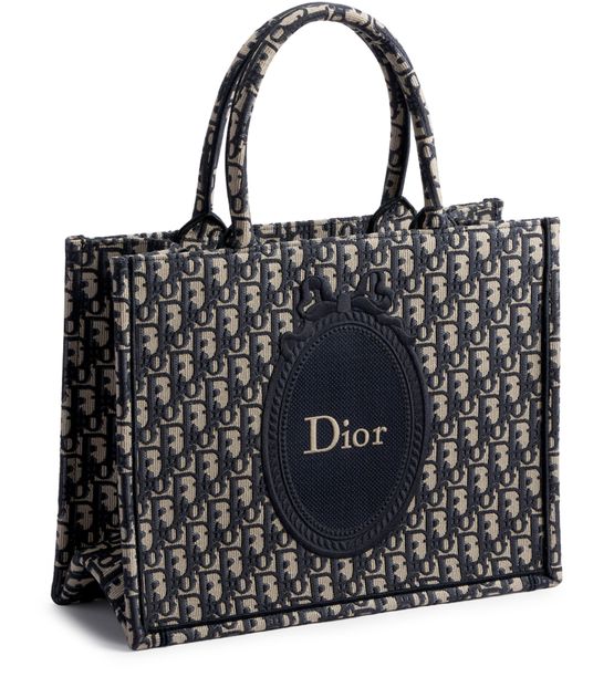 Dior Medium Dior Book Tote with Strap in 928 Bleu/Multic — view 2