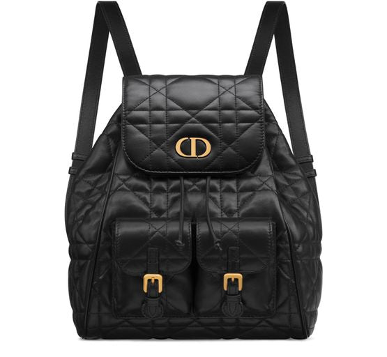 Dior Medium Dior Caro Backpack in 900 Noir — view 1