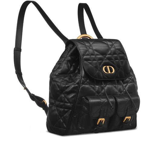 Dior Medium Dior Caro Backpack in 900 Noir — view 2