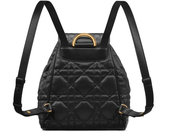 Dior Medium Dior Caro Backpack in 900 Noir — view 3