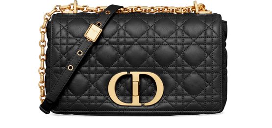 Dior Medium Dior Caro Bag in 900 Noir — view 1