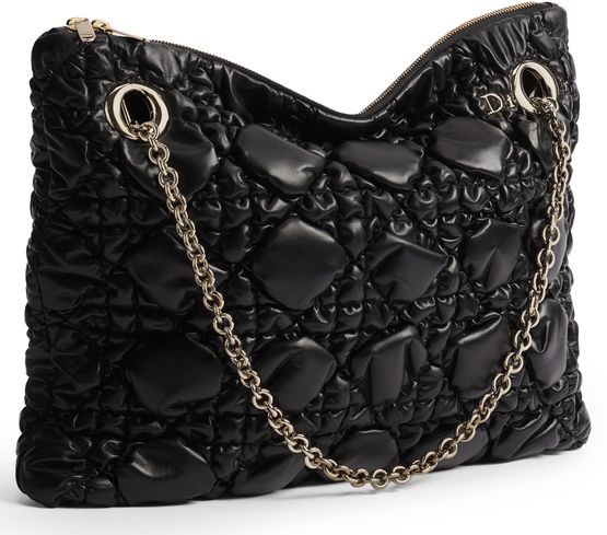Dior Medium Dior Crunchy Bag in 900 Noir — view 2