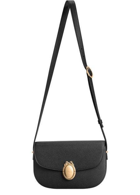 Dior Medium Dior Médaillon Flap Bag in 900 Noir — view 1