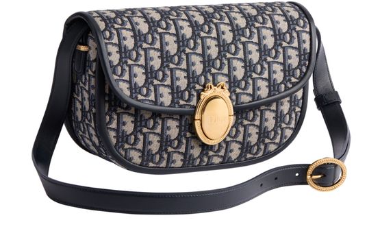 Dior Medium Dior Médaillon Flap Bag in 928 Bleu/Multic — view 2