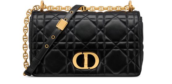 Dior Medium Soft Dior Caro Bag in 900 Noir — view 1