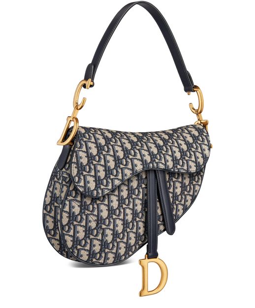 Dior Saddle Bag in Bleu Multi — view 2