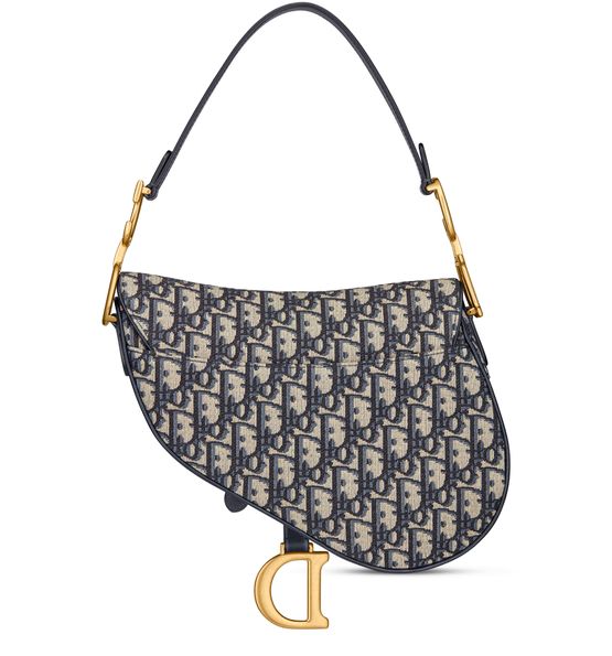 Dior Saddle Bag in Bleu Multi — view 3