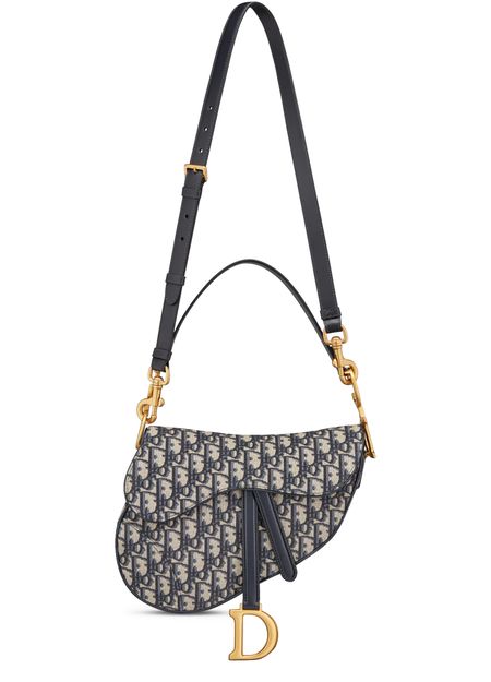 Dior Saddle Bag in Bleu Multi — view 4