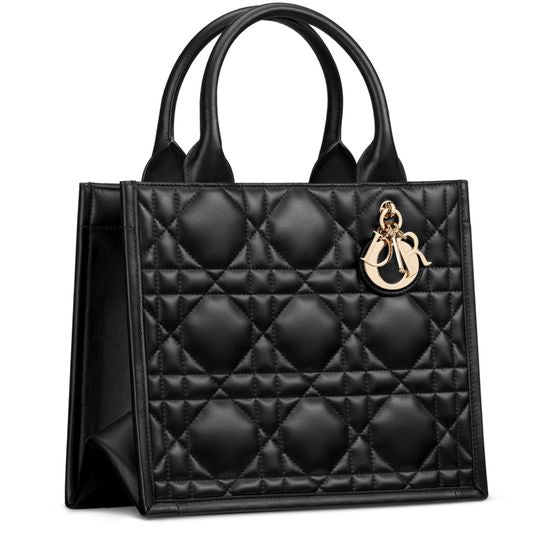 Dior Small Dior Book Tote in 900 Noir — view 2