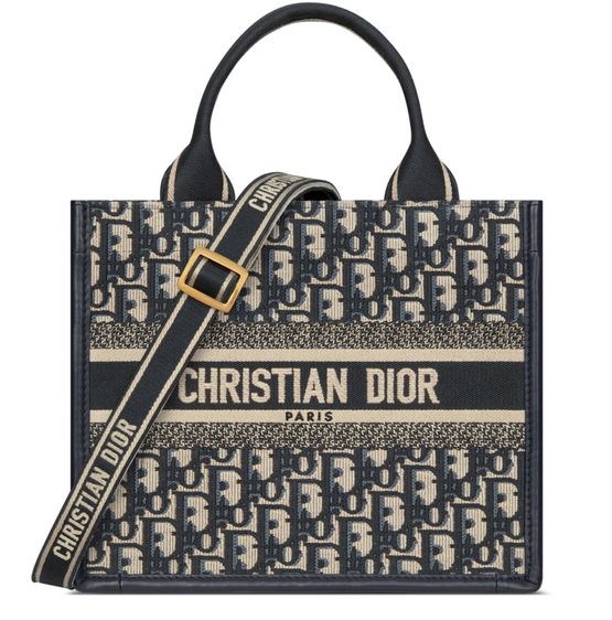 Dior Small Dior Book Tote Bag in 928 Bleu/Multic — view 1