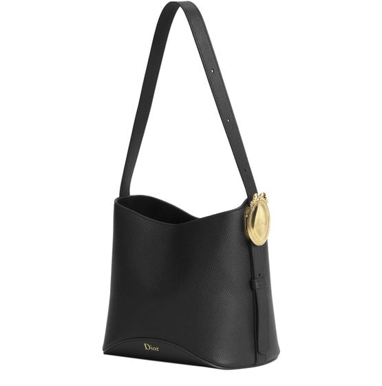 Dior Small Dior Médaillon Bucket Bag in 900 Noir — view 2