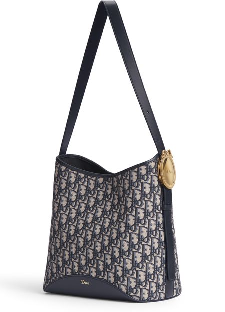 Dior Small Dior Médaillon Bucket Bag in 928 Bleu/Multic — view 2