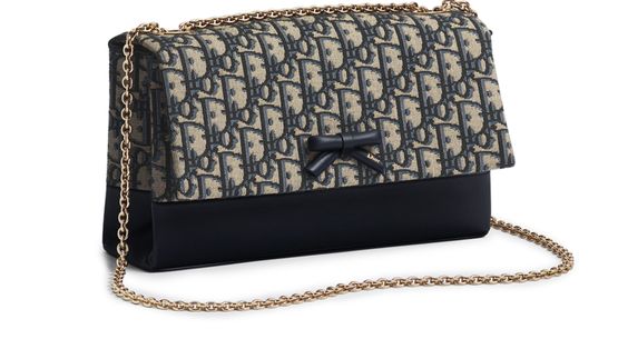 Dior Small Dior Promenade Flap Bag in 928 Bleu/Multic — view 2