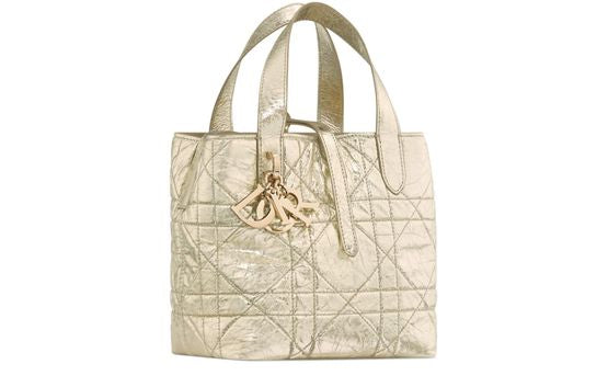 Dior Small Dior Toujours Vertical Tote Bag in 25J Platinum Or — view 2