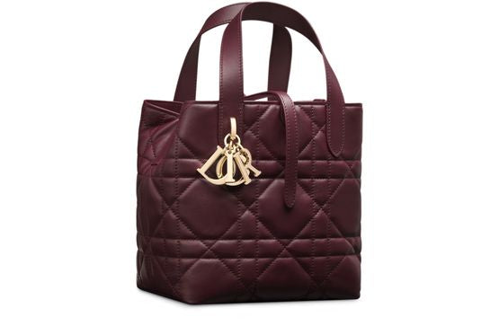 Dior Small Dior Toujours Vertical Tote Bag in 42R Deep Amaran — view 2
