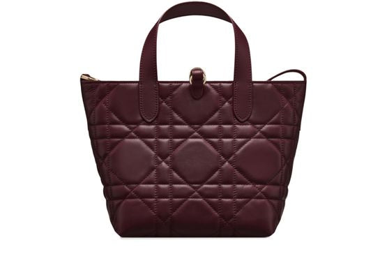 Dior Small Dior Toujours Vertical Tote Bag in 42R Deep Amaran — view 3