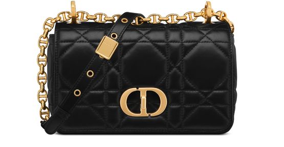 Dior Small Soft Dior Caro Bag in 900 Noir — view 1