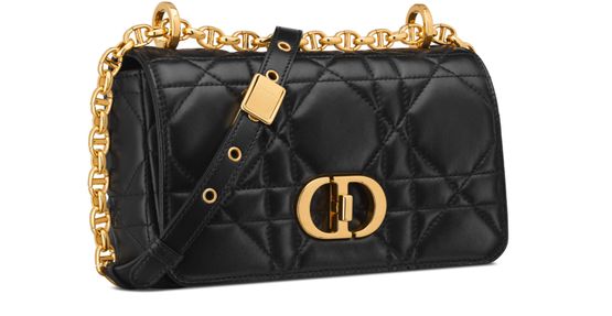Dior Small Soft Dior Caro Bag in 900 Noir — view 2