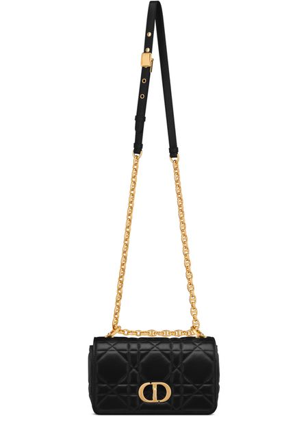 Dior Small Soft Dior Caro Bag in 900 Noir — view 4