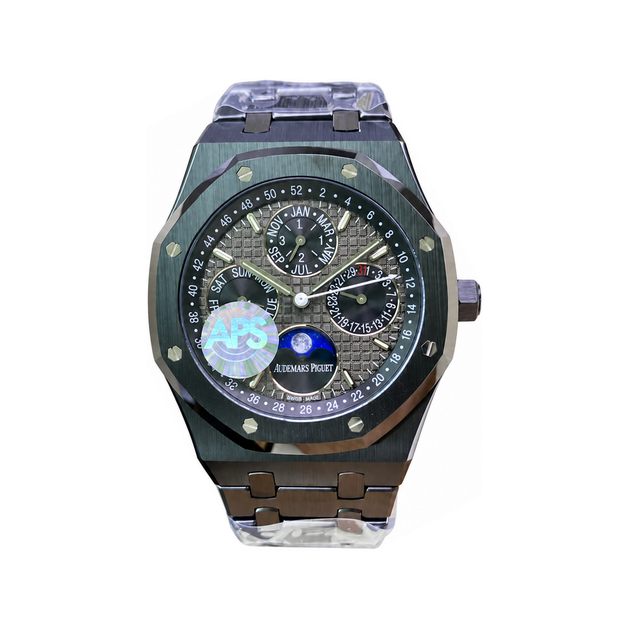 Replica watch draft, Audemars Piguet 26579 design reference, front angle, white background