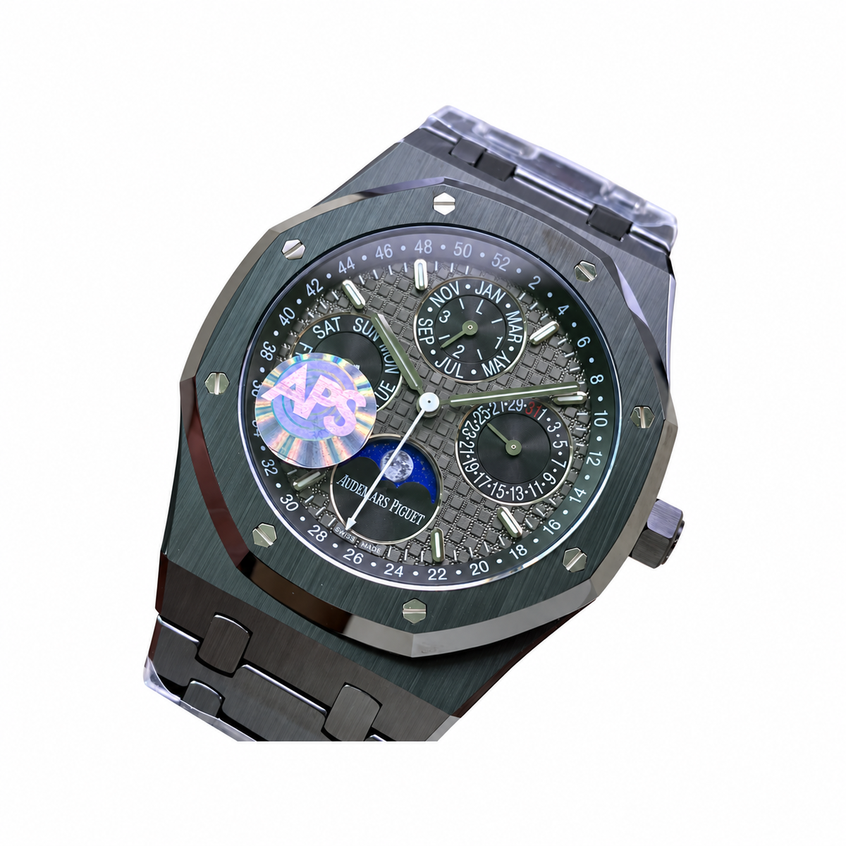 Replica watch draft, Audemars Piguet 26579 design reference, view 03, white background