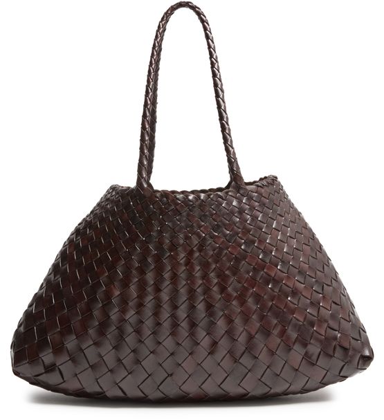 Dragon Diffusion Santa Croce large shoulder bag in Dark Brown — view 3