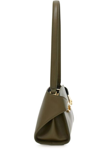 Ferragamo East-West Hug shoulder bag in New Olive — view 3