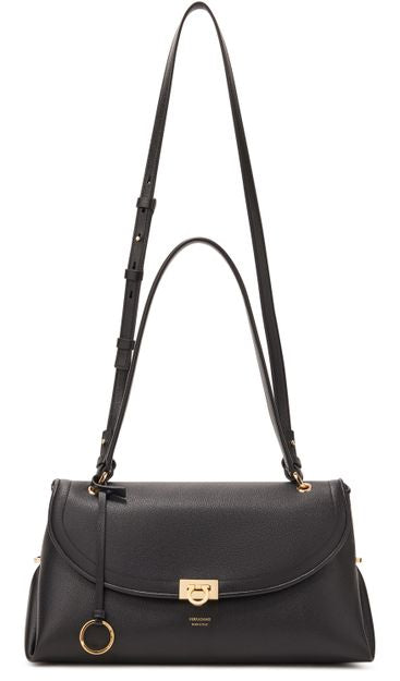 Ferragamo Sofia Shoulder Bag (M) in Nero — view 4