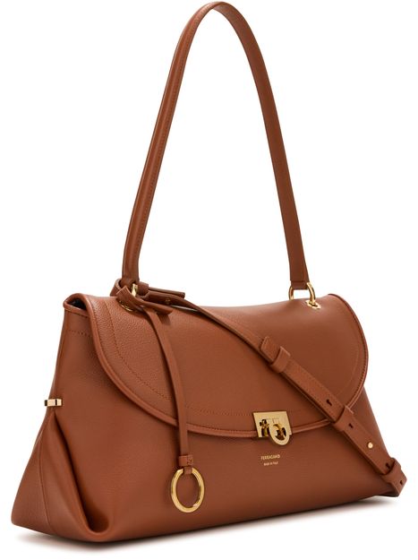Ferragamo Sofia Shoulder Bag (M) in New Cognac — view 2