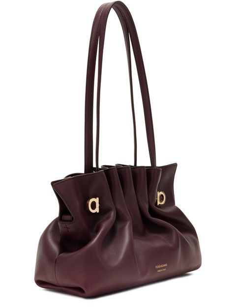 Ferragamo Soft-bag shoulder bag (S) in Plum — view 2