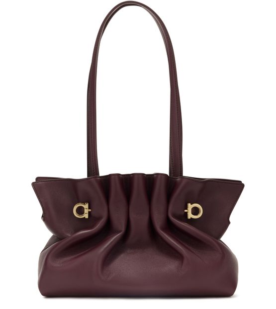 Ferragamo Soft-bag shoulder bag (S) in Plum — view 3