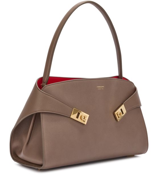 Ferragamo Hug shoulder bag (S) in Clay — view 2