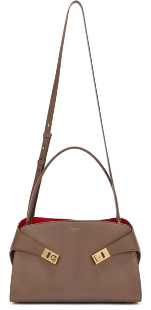 Ferragamo Hug shoulder bag (S) in Clay — view 4