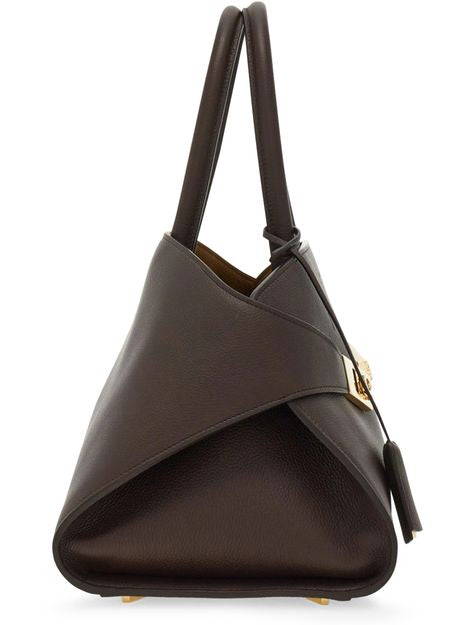 Ferragamo Two-tone Hug handbag (M) in Testa Di M || Burnt Ocra || Burnt Ocra — view 4