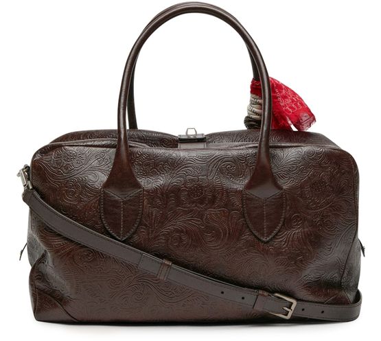 Golden Goose Vita medium embossed leather handbag in Mahogany — view 3