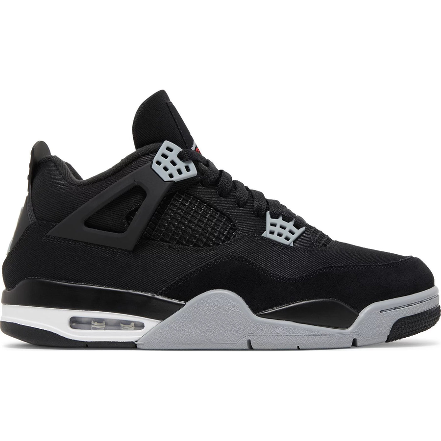 Air Jordan 4 Retro — Black Canvas — lateral side