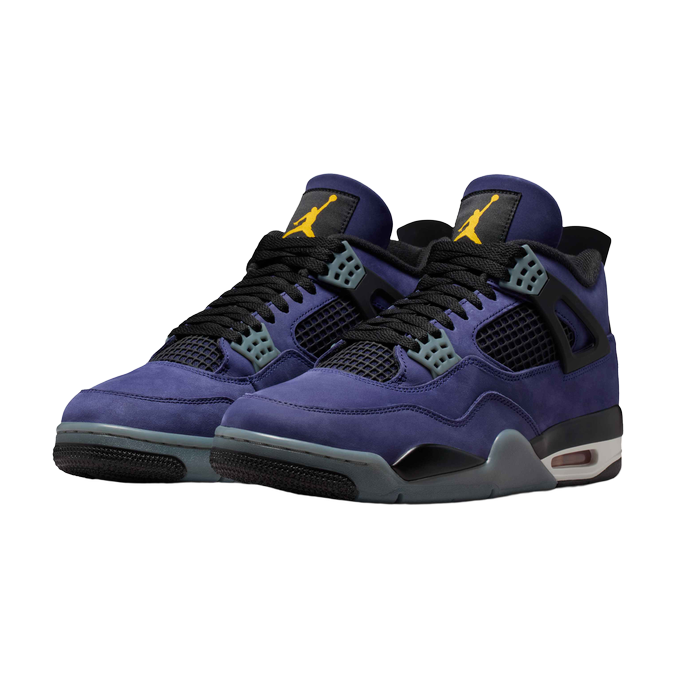 Air Jordan 4 Retro — Imperial Purple — front three quarter pair