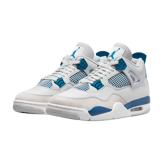 Air Jordan 4 Retro — Industrial Blue — front three quarter pair