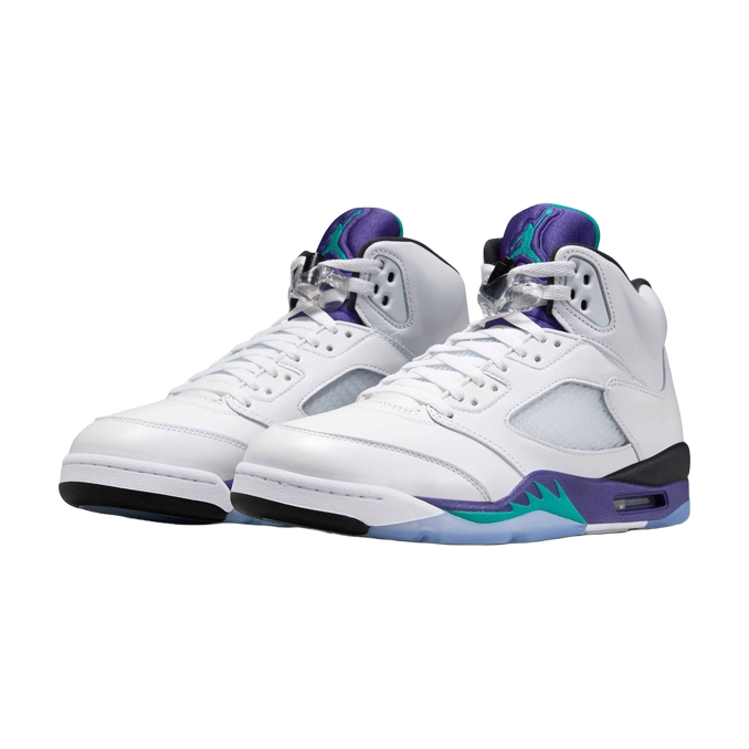 Air Jordan 5 Retro OG — Grape — front three quarter pair
