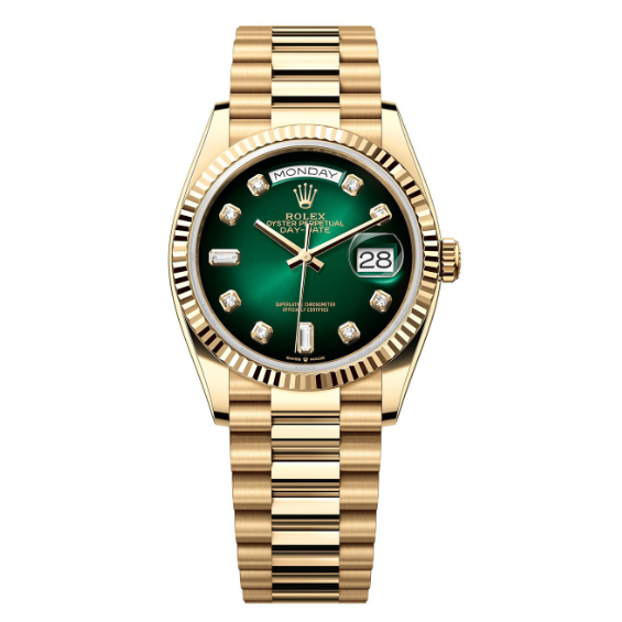 Rolex Day-Date green dial, view 1