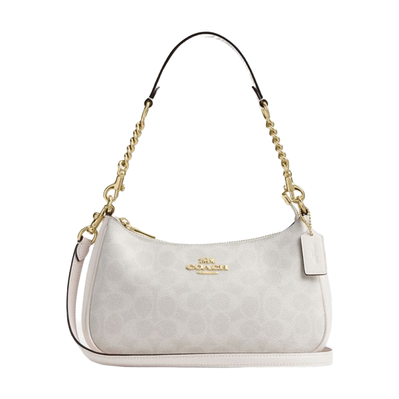Teri Shoulder Bag in White/Chalk, front_full_product, full product reference view
