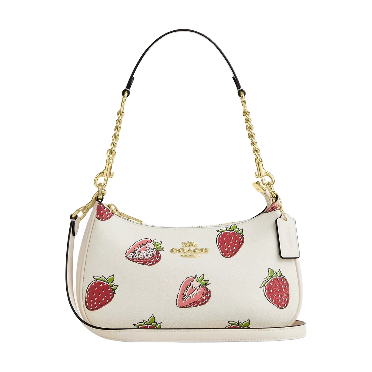 Teri Shoulder Bag in Strawberry/Chalk, front_full_product, full product reference view
