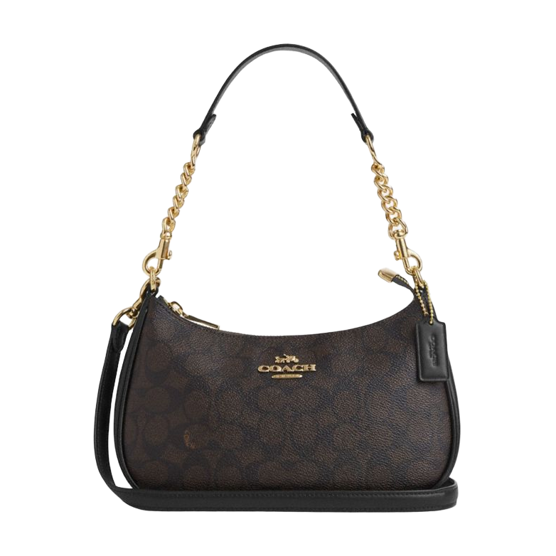 Teri Shoulder Bag in Walnut/Black, front_full_product, full product reference view