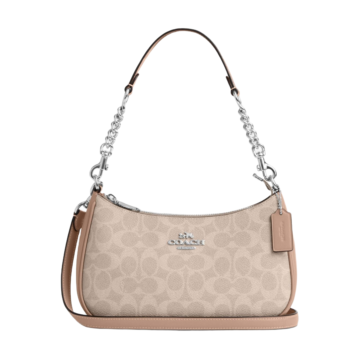 Teri Shoulder Bag in Sand/Taupe, front, full product reference view