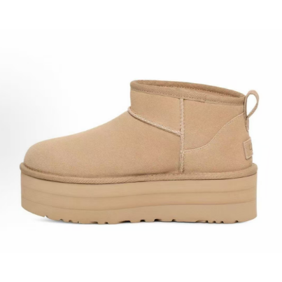 UGG Classic Ultra Mini Platform Boots — Mustard Seed — source catalog lateral side